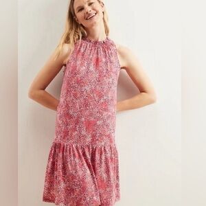 Banana Republic Knit Flounce Shift Dress Large Pink